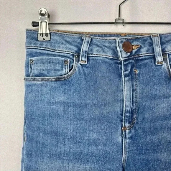 ASOS Medium Wash High Rise Raw Hem Skinny Jeans 26 - Picture 3 of 3